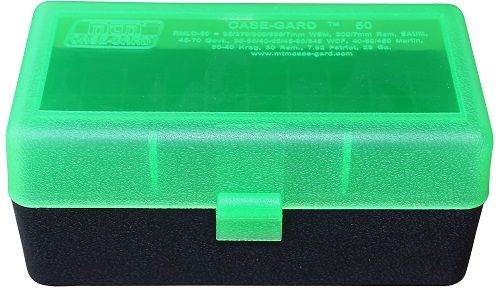 MTM RLLD5024 Case-Gard Clear Blue 50 Round Large Diameter Ammo Box 