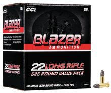 CCI Blazer Munitions 22 Long Rifle 38gr Plomb RN Carton de 5250
