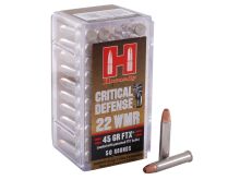 Hornady Ammunition 22 WMR 45gr FTX Critical Defense x50