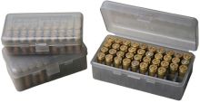 MTM Ammo Box 50 Round Flip-Top Original 41 44 Mag 45 Lc Clear-Smoke