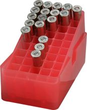 MTM E50-38-29 Slip-Top Ammo Box 50 Round Square Hole 38 - 357, Clear Red