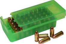 MTM P50SS Side-Slide Pistol ammo boxes 50 round 9mm 380ACP Clear Green