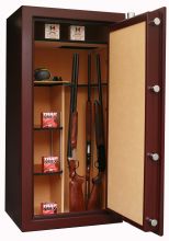 Infac PK75 Presidential 23 Scoped Rifles Safe With 2 Wooden Shelves Red