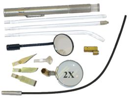 King Tool Kit Lampe d'Inspection Fibre Optique 9 Pièces
