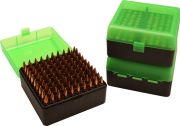 MTM RM-100 Ammo Box 100 Round Flip-Top 22-250 243 308 Win 220 Swift Green/Black