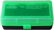 MTM Flip-Top Ammo Box 223 WSSM, 243 WSSM, 500 S&W Magnum 50-Round Plastic Green/Black